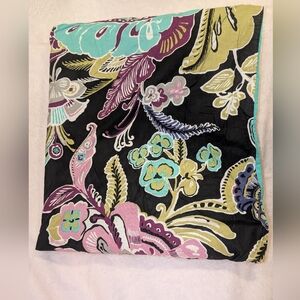 Pottery Barn Dorm Duvet Cover Bold Floral Pinks Purple Black Aqua Full Queen PB